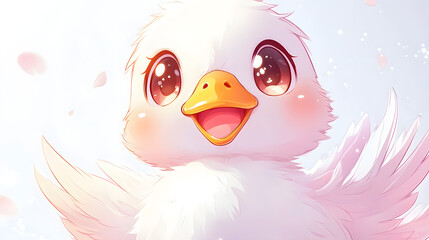 Adorable Baby Duck with Big Eyes