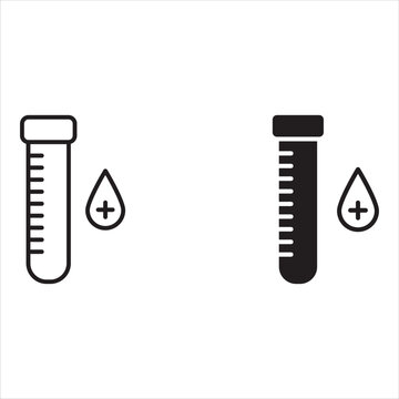 Blood test - Complete blood count CBC icon - information about white and red cells and concentration of hemoglobin and hematocrit. Isolated vector illustration
