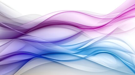 Fototapeta premium Abstract Blue and Purple Wavy Background with Glowing Particles