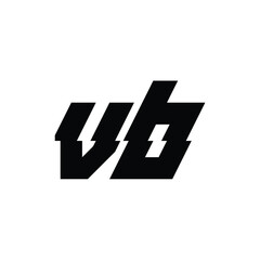 VB monogram logo design letter text name symbol monochrome logotype alphabet character simple logo