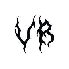VB monogram logo design letter text name symbol monochrome logotype alphabet character simple logo
