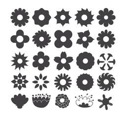 Collection of flowers, Flower vector Icon set, Set of flowers icon 
