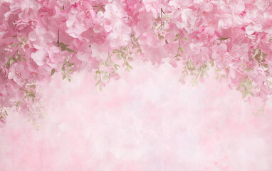 Obraz premium Elegant flowers arranged on soft pastel background