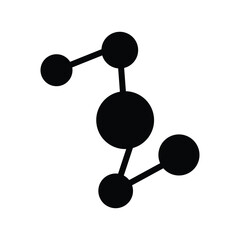 molecule icon, flat, design, vector, illustrations, education, style, trendy, collections
