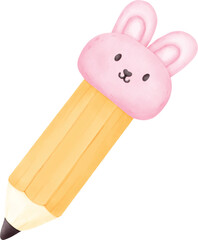 Pencil and rabbit eraser