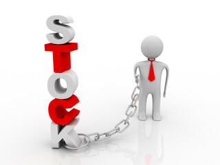 3D illustration stock market concept
