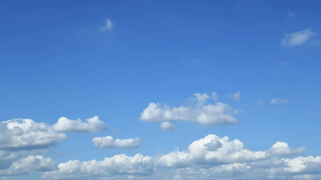 Time lapse of  bue sky with some clouds