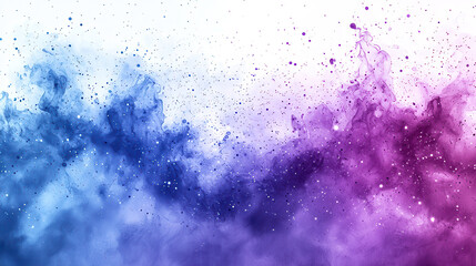 Fototapeta premium Vibrant watercolor splash with glowing indigos and purples, creating dreamy and ethereal atmosphere. Perfect for artistic backgrounds and creative projects