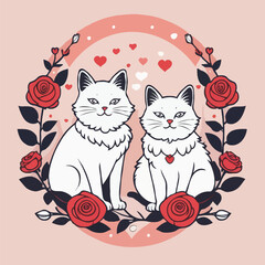 Love Cats Roses