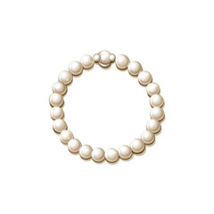 Obraz premium Elegant White Pearl Bracelet on Soft Background with Light Reflection
