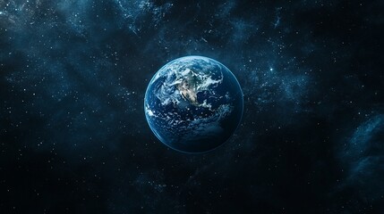 Obraz premium Earth in space, cosmic background, planet view, universe exploration, science
