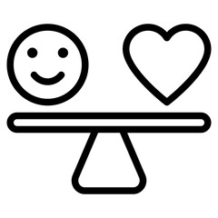 Minimalist Balance Icon for Emotional and Well-Being Themes
