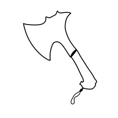 Icon, axe vector illustration isolated
