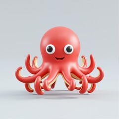 a cartoon image of an octopus smiling.