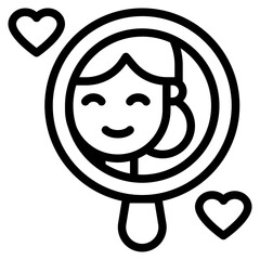 Cute Hand Mirror with Whimsical Design