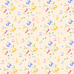 Number pattern for kids decoration