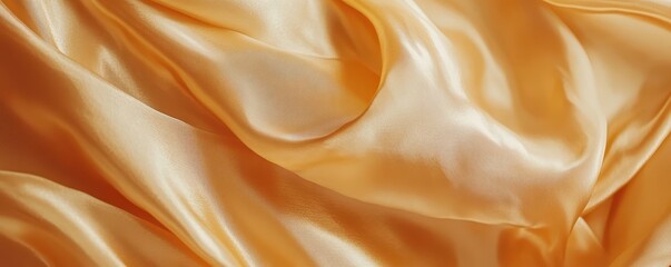 Obraz premium Luxury golden silk fabric flowing gracefully, highend fashion concept