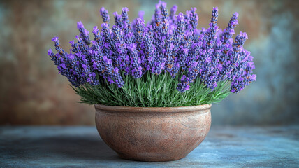 Fototapeta premium A delicate bouquet of lavender in a romantic and rustic style. 