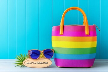 A travel agency offering "Limited-Time Holiday Deals" with tropical vacation images