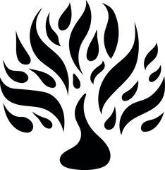 Tree of life isolated on transparent background. Vector illustration