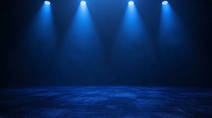 Dark Blue Polygonal Gradient Background for Presentations