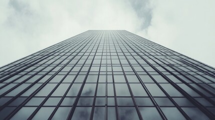 Fototapeta premium Skyscraper, city, cloudy sky, urban, business