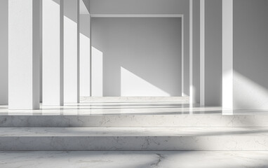 Obraz premium interior, room, empty, window, floor, architecture, office, wall, corridor, home, house, design, building, nobody, apartment, light, door, space, glass, hall, new, view, indoors