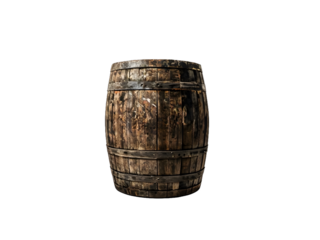 old barrel isolated on white