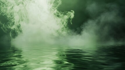 Watercolor Background with Green and Ultra-Detailed Hyperrealistic Brushstrokes