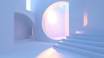 Abstract White Modern Geometric Background