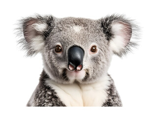 koala on white background 