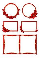 Red Party Party Building Round Square Shaped Border Elements