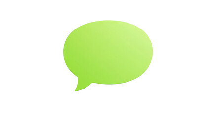 Green speech bubble communicating on transparent background