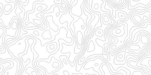 Abstract topo map design. Abstract topographic contours map background. Abstract white pattern topography vector background. Black and white topography contour line map isolated on white background.