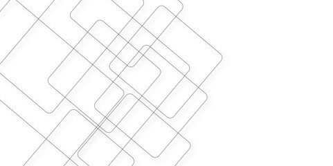 Abstract background with white colors lines pattern texture. squares in bright light with soft shadows as pattern. Geometric vector pattern, repeating thin linear square diamond shape and rectangle.