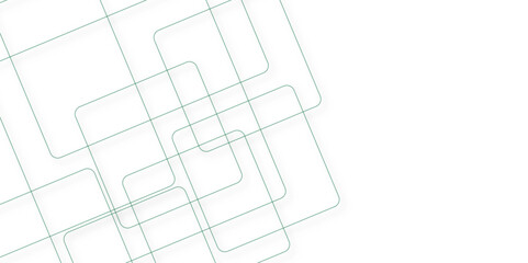 Abstract background with white colors lines pattern texture. squares in bright light with soft shadows as pattern. Geometric vector pattern, repeating thin linear square diamond shape and rectangle.