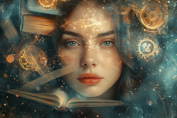 March is National Women&rsquo;s History Month and March 8 International Women's Day. Holiday illustration.