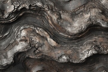 Close-Up of Rugged Tree Bark Showcasing Deep Grooves and Texture