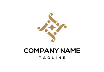 Elegant Flourish Logo Design with Decorative Elements for Brand Identity