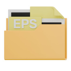 3D EPS File Folder Format Icon