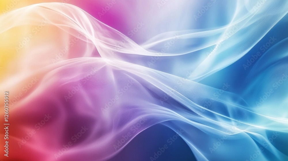 Poster soft waves of pastel hues blend seamlessly, evoking a sense of tranquility and artistic expression. 