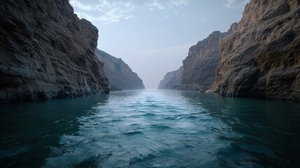 Obraz premium Tranquil body of water reflecting trees and sky in a serene natural setting during daytime