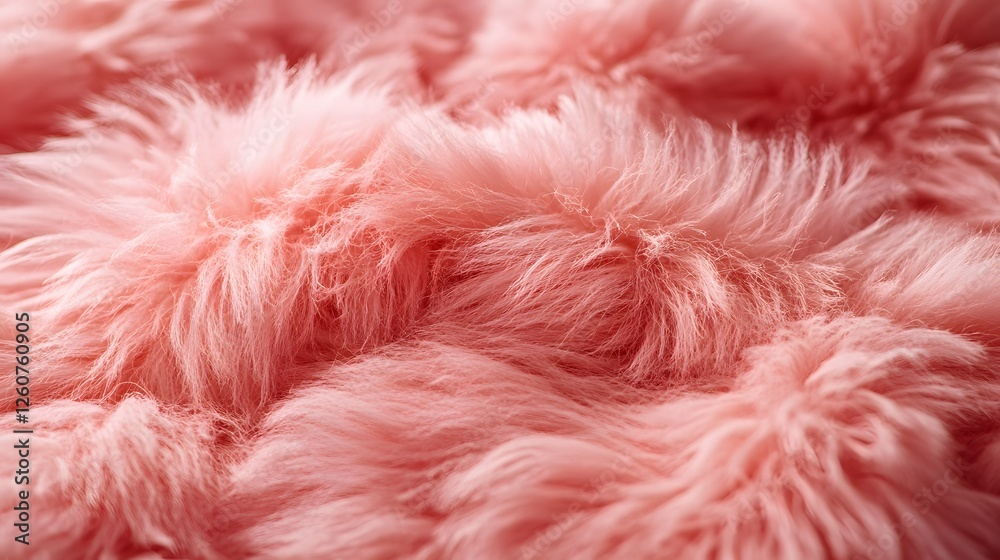 Aufkleber a close-up shot of pink fur, showcasing its soft and plush texture. the image highlights the luxurio