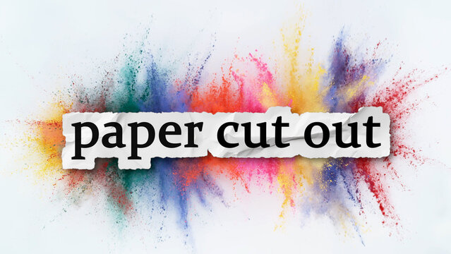 Modern Analog Paper Cutout Titles