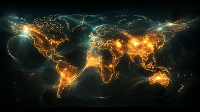 Global Connections: A Visual Representation of International Trade Flows and Global Connectivity.