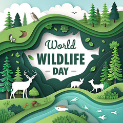 World Wildlife Day, with. Wildlife Day. World Wildlife Day Poster, World Wildlife Day Banner, World Wildlife Day Post,