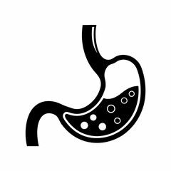 Minimalist Stomach vector Illustration for Digital and Print Use.