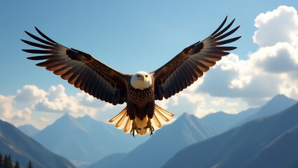 Fototapeta premium The Eagle's Flight: Freedom in the Sky