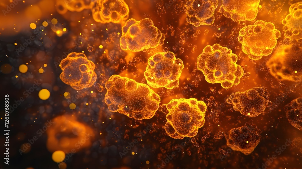 Poster An abstract and dynamic image showcasing an explosive display of fiery particles intense flames and glowing embers in a mesmerizing pattern  The image exudes a sense of raw energy power