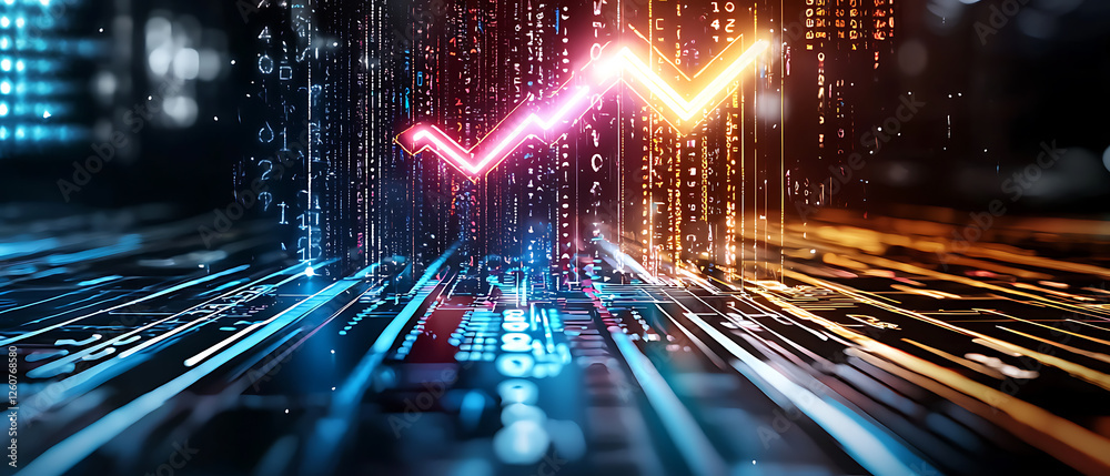 Poster dynamic data visualization trends global tech scene infographic digital space close-up analytics ins